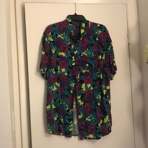 Floral button down
